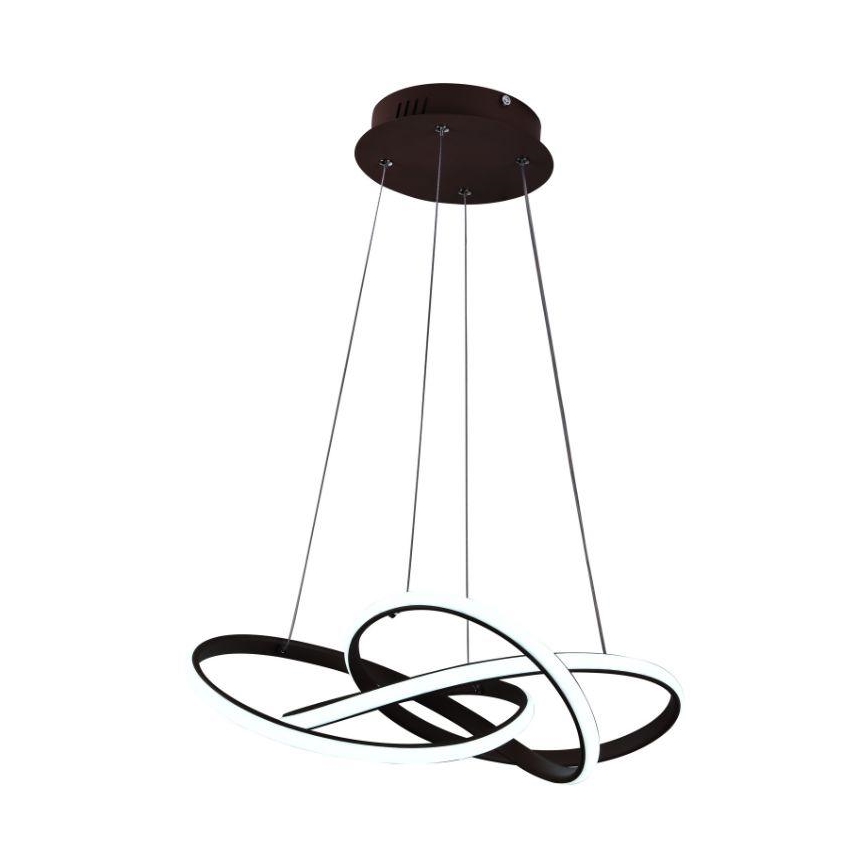 LED Prigušivi luster na sajli LED/65W/230V 3000-6500K pr. 48 cm braon + Daljinski upravljač