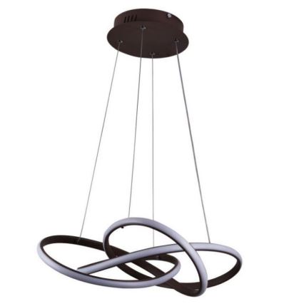 LED Prigušivi luster na sajli LED/65W/230V 3000-6500K pr. 48 cm braon + Daljinski upravljač