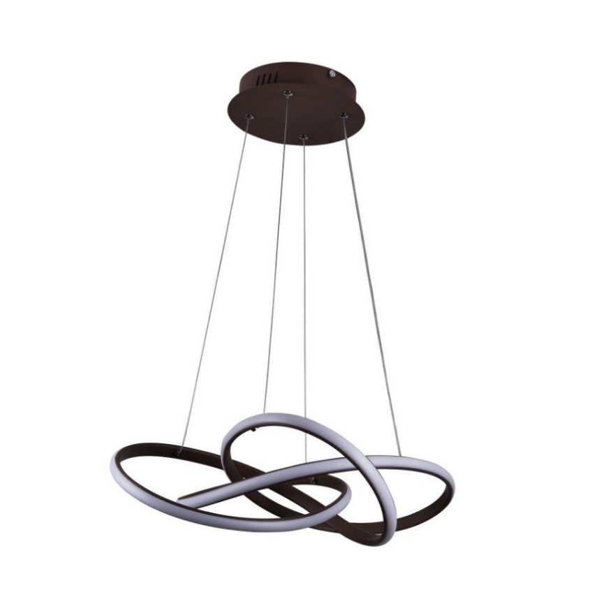 LED Prigušivi luster na sajli LED/65W/230V 3000-6500K pr. 48 cm braon + Daljinski upravljač