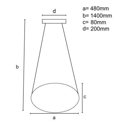 LED Prigušivi luster na sajli LED/65W/230V 3000-6500K pr. 48 cm braon + Daljinski upravljač