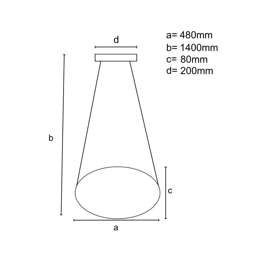 LED Prigušivi luster na sajli LED/65W/230V 3000-6500K pr. 48 cm braon + Daljinski upravljač