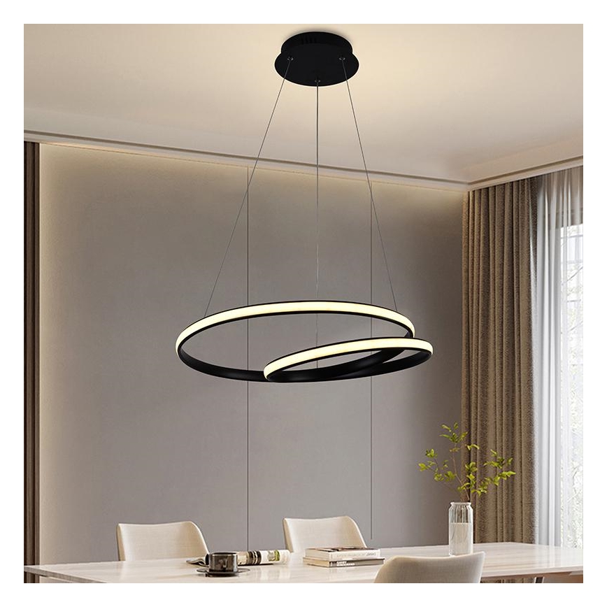 LED Prigušivi luster na sajli LED/65W/230V 3000-6500K pr. 56 cm + Daljinski upravljač