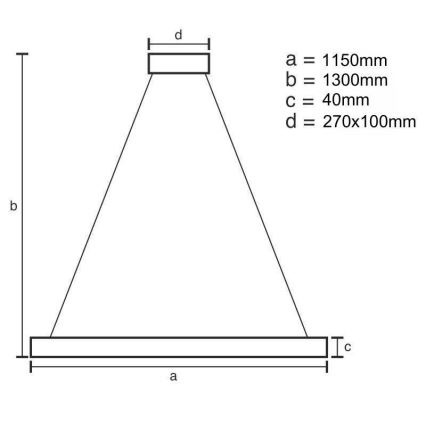 LED Prigušivi luster na sajli LED/65W/230V 3000-6500K + Daljinski upravljač