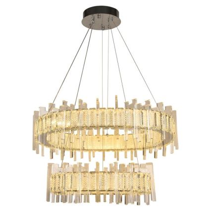 LED Prigušivi kristalni luster na sajli LED/65W/230V 3000-6500K + Daljinski upravljač