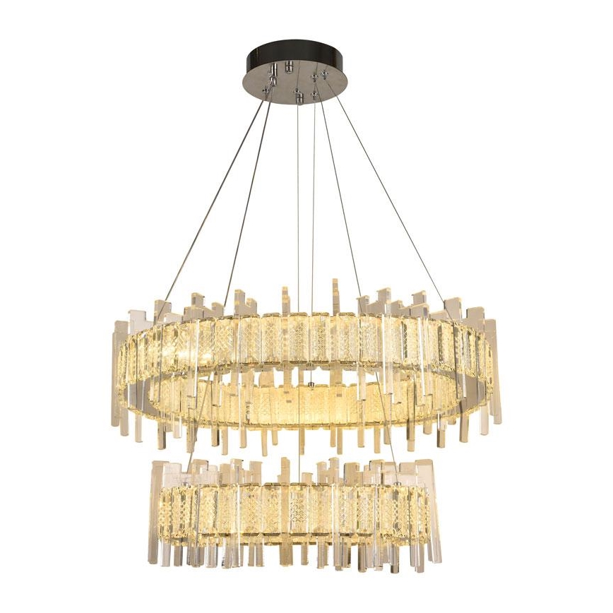 LED Prigušivi kristalni luster na sajli LED/65W/230V 3000-6500K + Daljinski upravljač