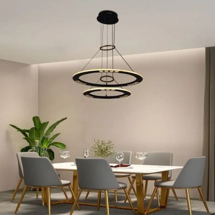 LED Prigušivi luster na sajli LED/65W/230V 3000-6500K + Daljinski upravljač