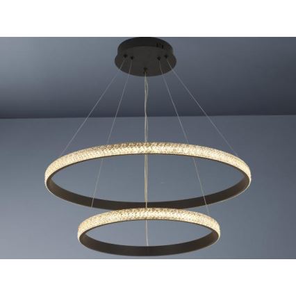 LED Prigušivi luster na sajli LED/65W/230V 3000-6500K pr. 60 cm + Daljinski upravljač