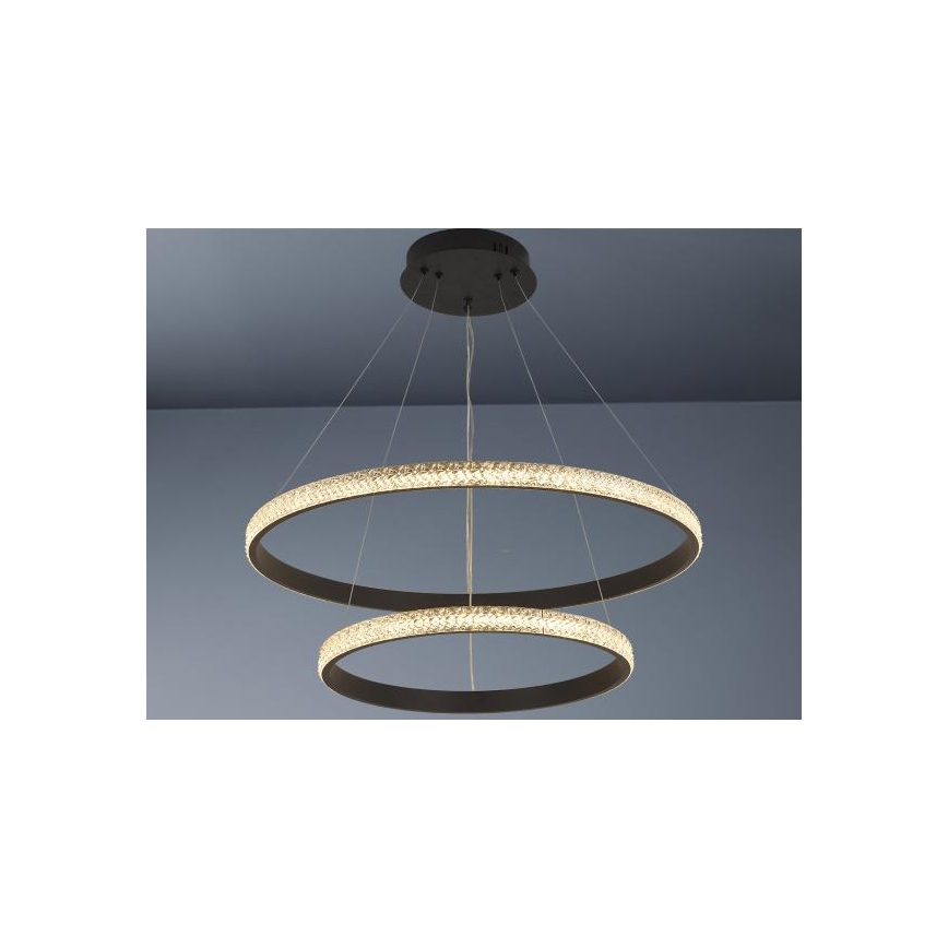 LED Prigušivi luster na sajli LED/65W/230V 3000-6500K pr. 60 cm + Daljinski upravljač