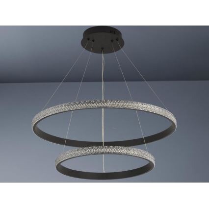 LED Prigušivi luster na sajli LED/65W/230V 3000-6500K pr. 60 cm + Daljinski upravljač
