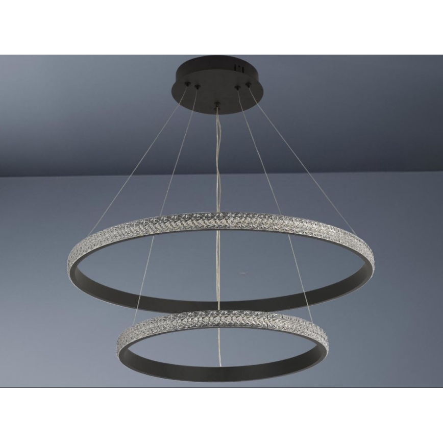 LED Prigušivi luster na sajli LED/65W/230V 3000-6500K pr. 60 cm + Daljinski upravljač