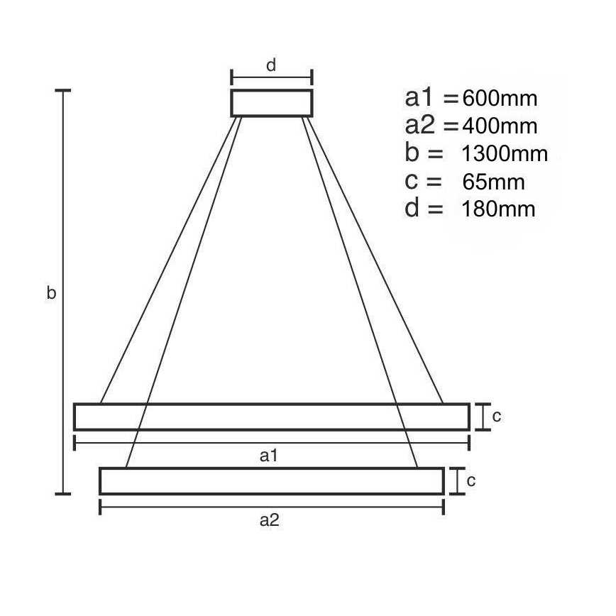 LED Prigušivi kristalni luster na sajli LED/65W/230V 3000-6500K sjajni krom + Daljinski upravljač