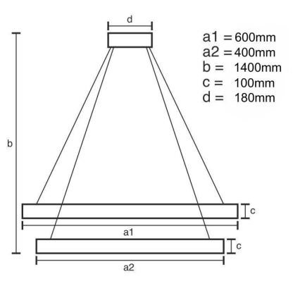 LED Prigušivi kristalni luster na sajli LED/65W/230V 3000-6500K sjajni krom + Daljinski upravljač