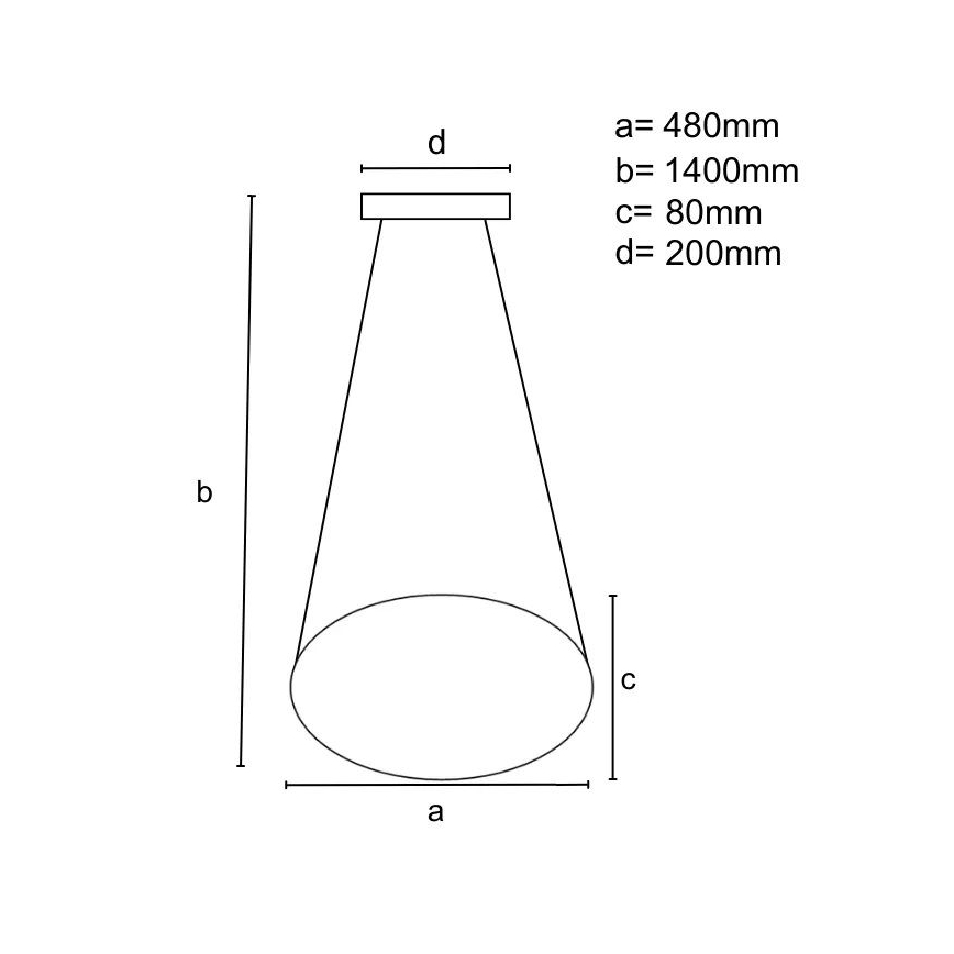 LED Prigušivi luster na sajli LED/65W/230V 3000-6500K zlatna + Daljinski upravljač