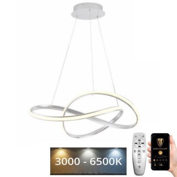 LED Prigušivi luster na sajli LED/70W/230V 3000-6500K bela + Daljinski upravljač