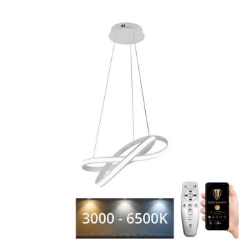 LED Prigušivi luster na sajli LED/70W/230V 3000-6500K bela + Daljinski upravljač