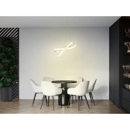 LED Prigušivi luster na sajli LED/70W/230V 3000-6500K bela + Daljinski upravljač