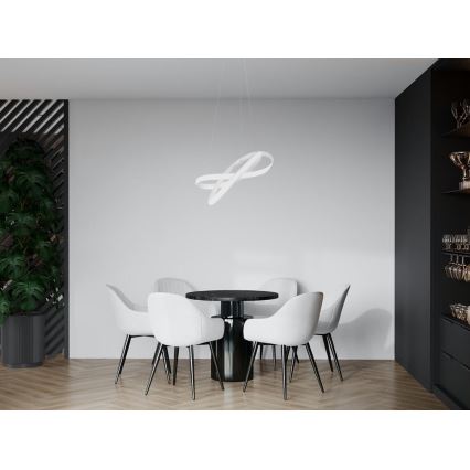 LED Prigušivi luster na sajli LED/70W/230V 3000-6500K bela + Daljinski upravljač