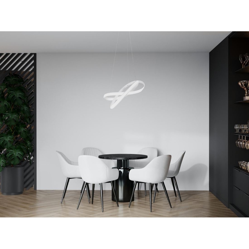 LED Prigušivi luster na sajli LED/70W/230V 3000-6500K bela + Daljinski upravljač