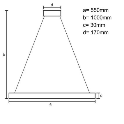 LED Prigušivi luster na sajli LED/70W/230V 3000-6500K bela + Daljinski upravljač