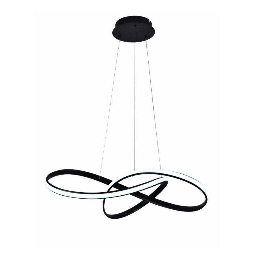 LED Prigušivi luster na sajli LED/70W/230V 3000-6500K crno + Daljinski upravljač