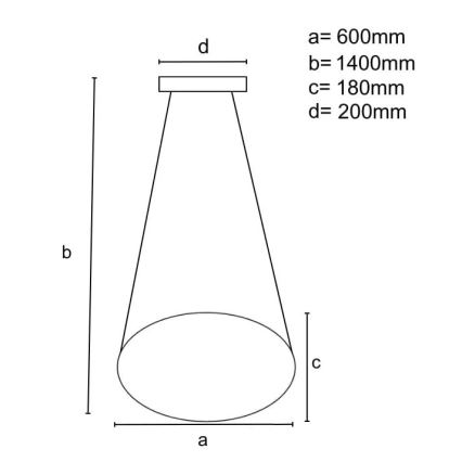 LED Prigušivi luster na sajli LED/70W/230V 3000-6500K crno + Daljinski upravljač