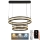 LED Prigušivi luster na sajli LED/70W/230V 3000-6500K crno + Daljinski upravljač
