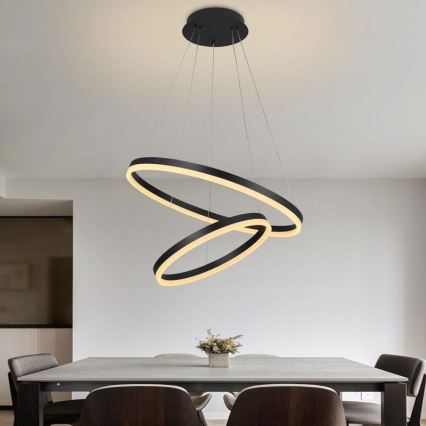 LED Prigušivi luster na sajli LED/70W/230V 3000-6500K pr. 60 cm + Daljinski upravljač