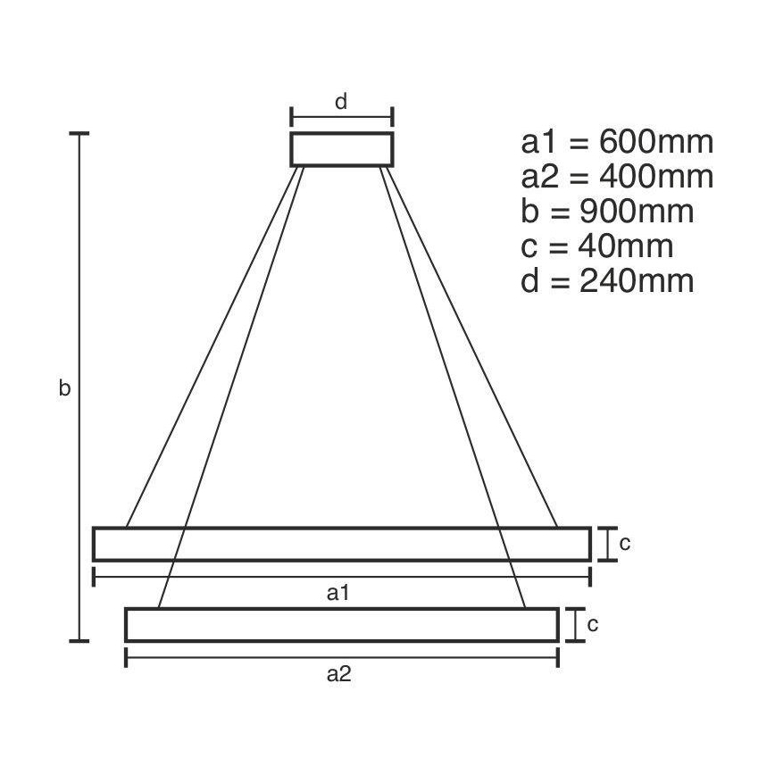 LED Prigušivi luster na sajli LED/70W/230V 3000-6500K pr. 60 cm + Daljinski upravljač