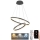 LED Prigušivi luster na sajli LED/70W/230V 3000-6500K + Daljinski upravljač