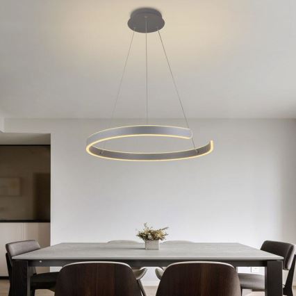 LED Prigušivi luster na sajli LED/70W/230V 3000-6500K pr. 60 cm + Daljinski upravljač