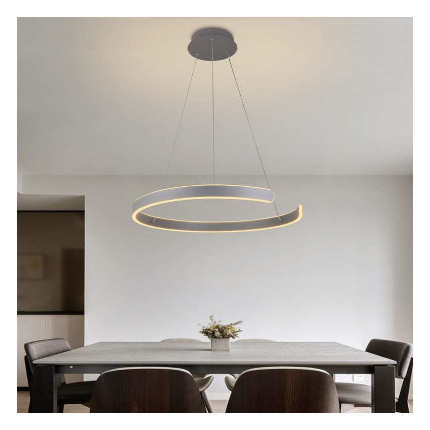 LED Prigušivi luster na sajli LED/70W/230V 3000-6500K pr. 60 cm + Daljinski upravljač