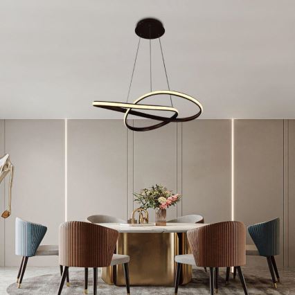 LED Prigušivi luster na sajli LED/70W/230V 3000-6500K + Daljinski upravljač