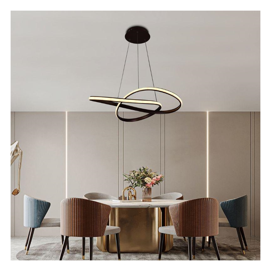 LED Prigušivi luster na sajli LED/70W/230V 3000-6500K + Daljinski upravljač