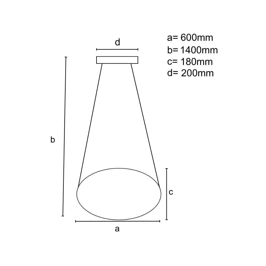 LED Prigušivi luster na sajli LED/70W/230V 3000-6500K + Daljinski upravljač