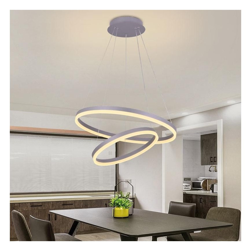 LED Prigušivi luster na sajli LED/70W/230V 3000-6500K + Daljinski upravljač