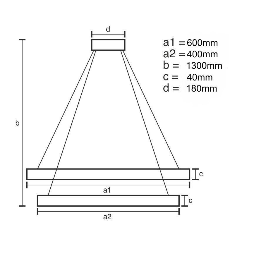 LED Prigušivi luster na sajli LED/70W/230V 3000-6500K + Daljinski upravljač