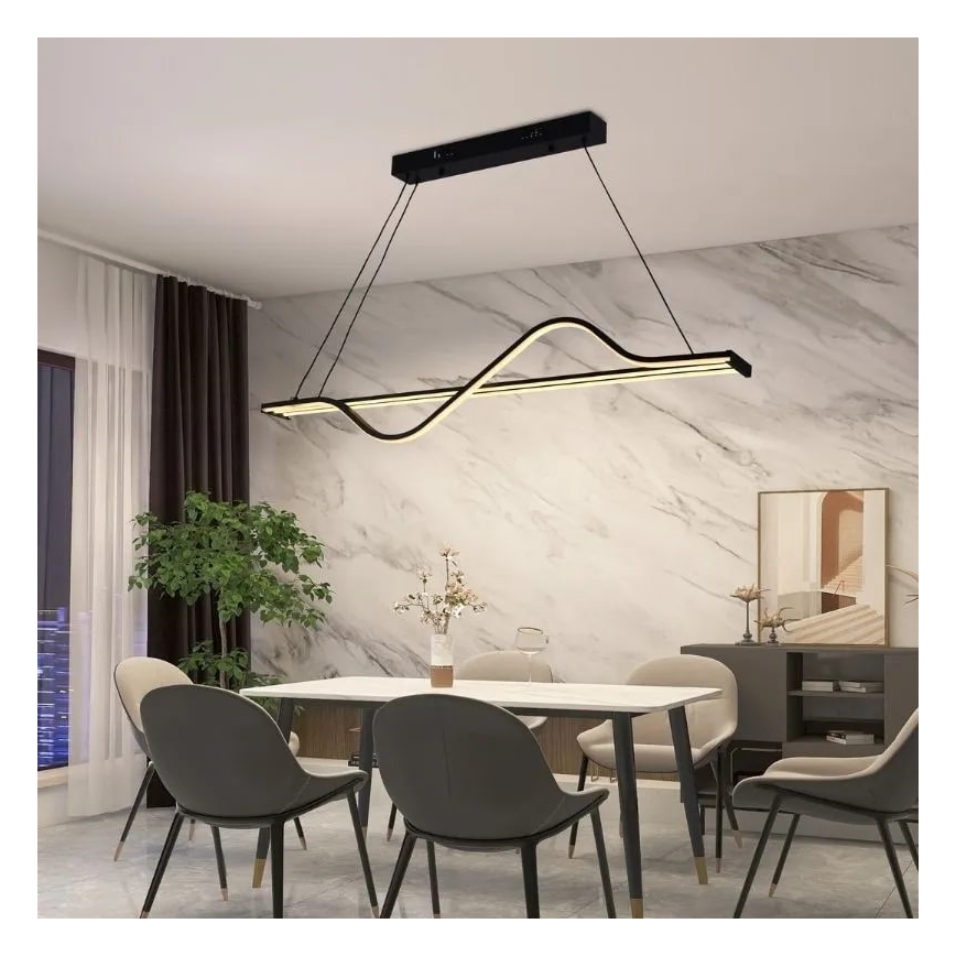 LED Prigušivi luster na sajli LED/70W/230V 3000-6500K + Daljinski upravljač