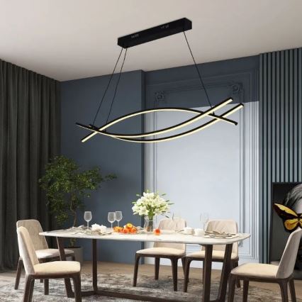 LED Prigušivi luster na sajli LED/70W/230V 3000-6500K + Daljinski upravljač