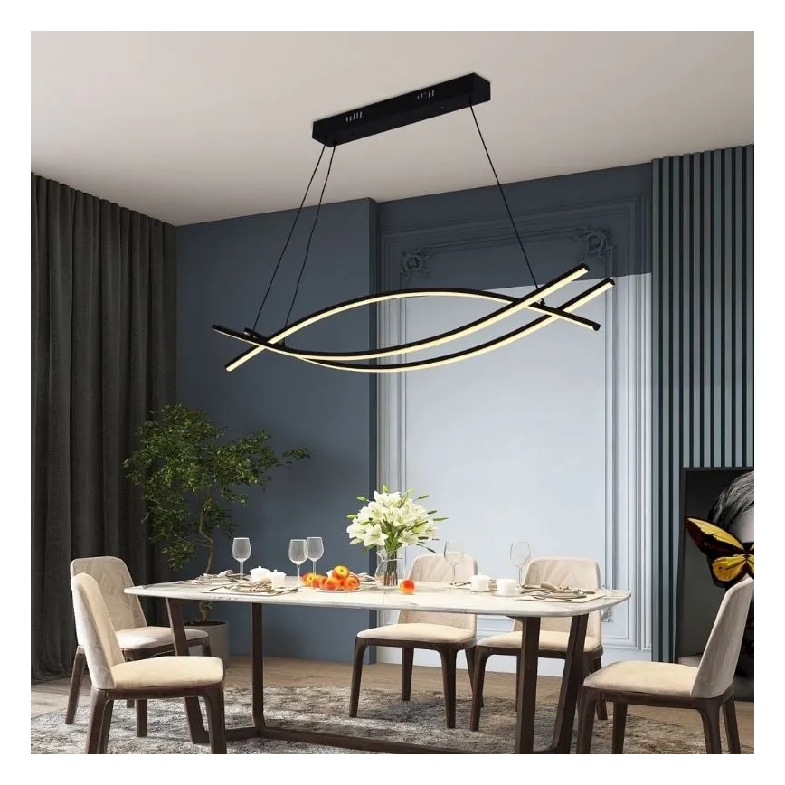 LED Prigušivi luster na sajli LED/70W/230V 3000-6500K + Daljinski upravljač
