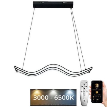 LED Prigušivi luster na sajli LED/70W/230V 3000-6500K + Daljinski upravljač