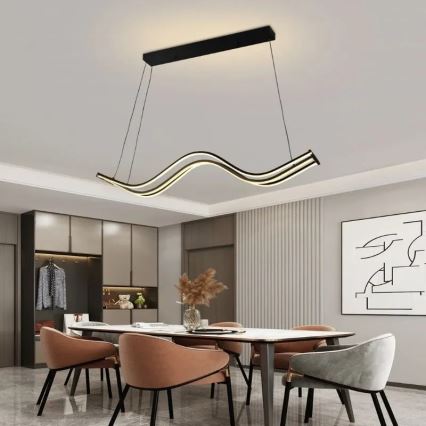 LED Prigušivi luster na sajli LED/70W/230V 3000-6500K + Daljinski upravljač