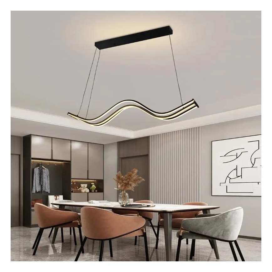 LED Prigušivi luster na sajli LED/70W/230V 3000-6500K + Daljinski upravljač