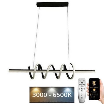 LED Prigušivi luster na sajli LED/70W/230V 3000-6500K + Daljinski upravljač