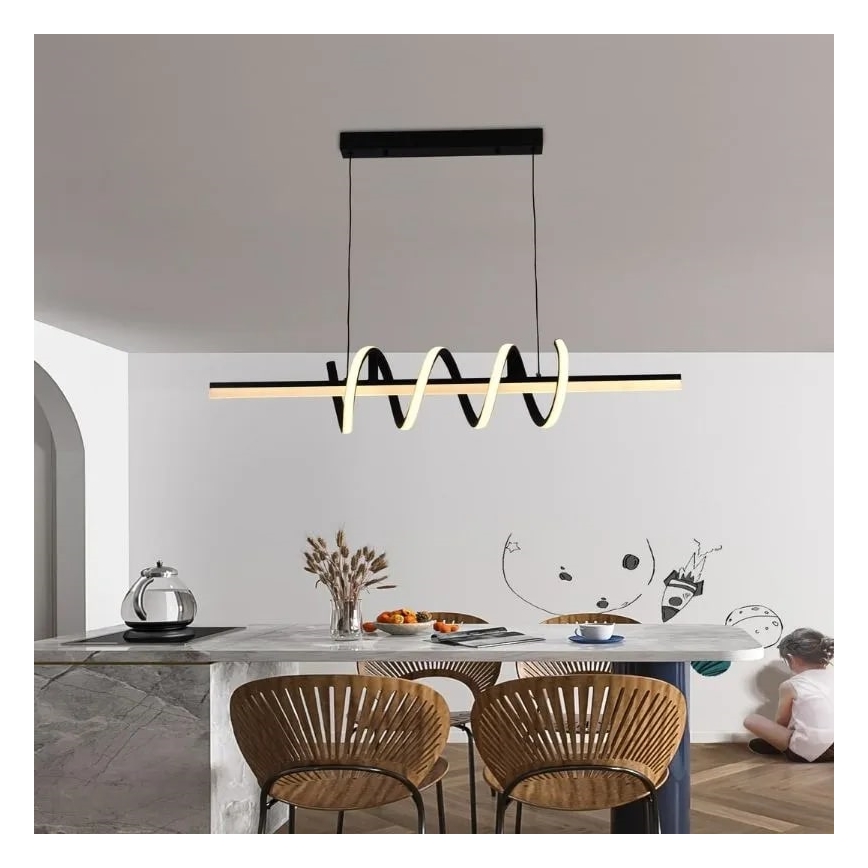 LED Prigušivi luster na sajli LED/70W/230V 3000-6500K + Daljinski upravljač