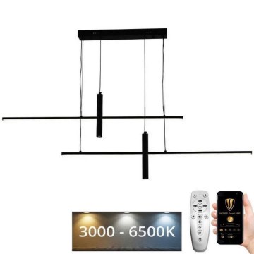 LED Prigušivi luster na sajli LED/70W/230V 3000-6500K + Daljinski upravljač