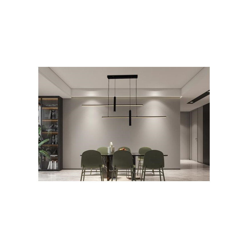 LED Prigušivi luster na sajli LED/70W/230V 3000-6500K + Daljinski upravljač