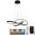 LED Prigušivi luster na sajli LED/70W/230V 3000-6500K pr. 55 cm + Daljinski upravljač