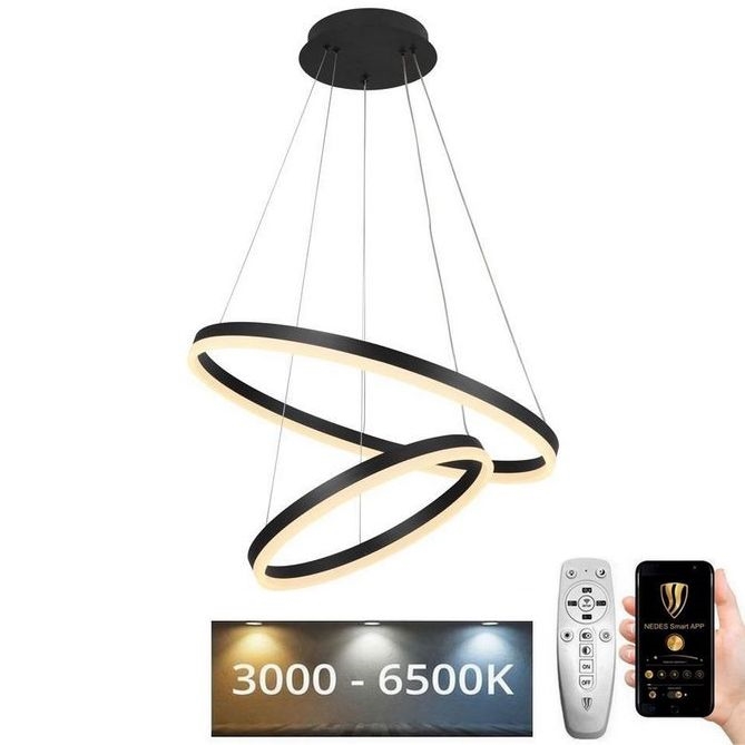LED Prigušivi luster na sajli LED/70W/230V 3000-6500K pr. 60 cm + Daljinski upravljač