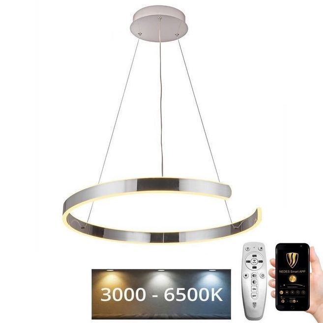 LED Prigušivi luster na sajli LED/70W/230V 3000-6500K pr. 60 cm + Daljinski upravljač