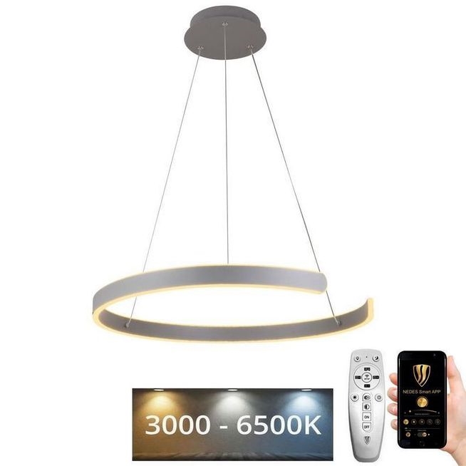 LED Prigušivi luster na sajli LED/70W/230V 3000-6500K pr. 60 cm + Daljinski upravljač